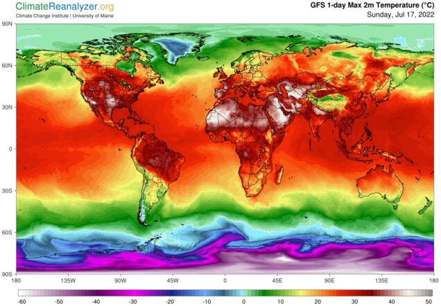 World Temperature on 17 July