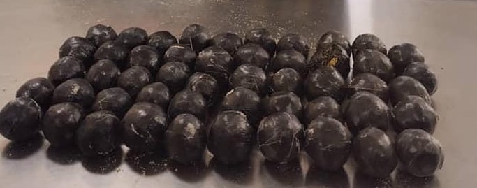 Wraps of cannabis found in Gift Eno's luggage