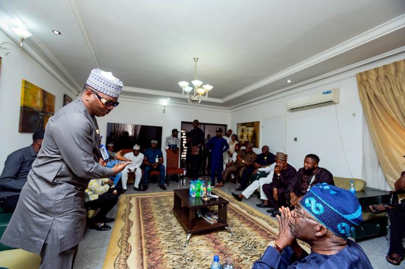 The actors with Tinubu and Shettima in Abuja