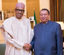 The late OPEC Secretary General, Dr Mohammed Barkindo during his meeting with President Muhammadu Buhari on Tuesday in Abuja.