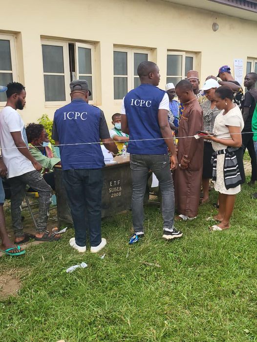 ICPC team on election monitoring duty during Saturday's Osun governorship election