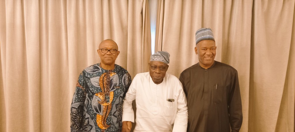 Obasanjo with his visitors