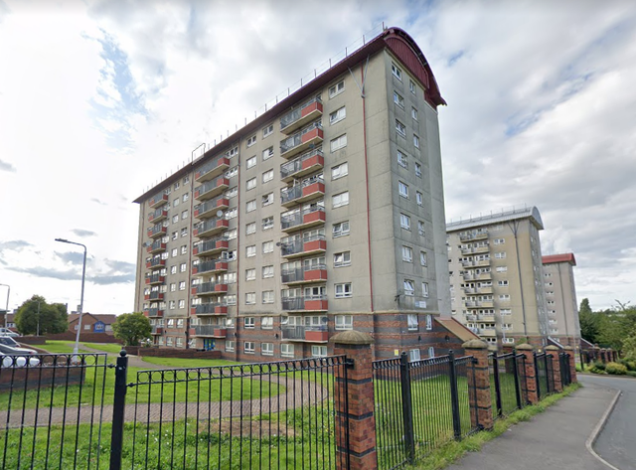 Tower with block of flats in United Kingdom:  The one-year old baby boy died after falling off from one like this