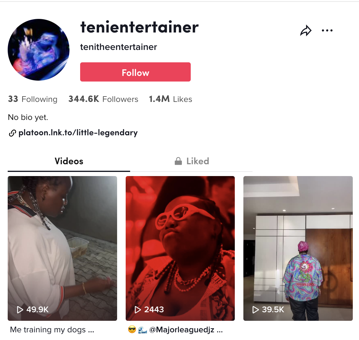 TeniTheEntertainer Just Wants To Have A Good Time