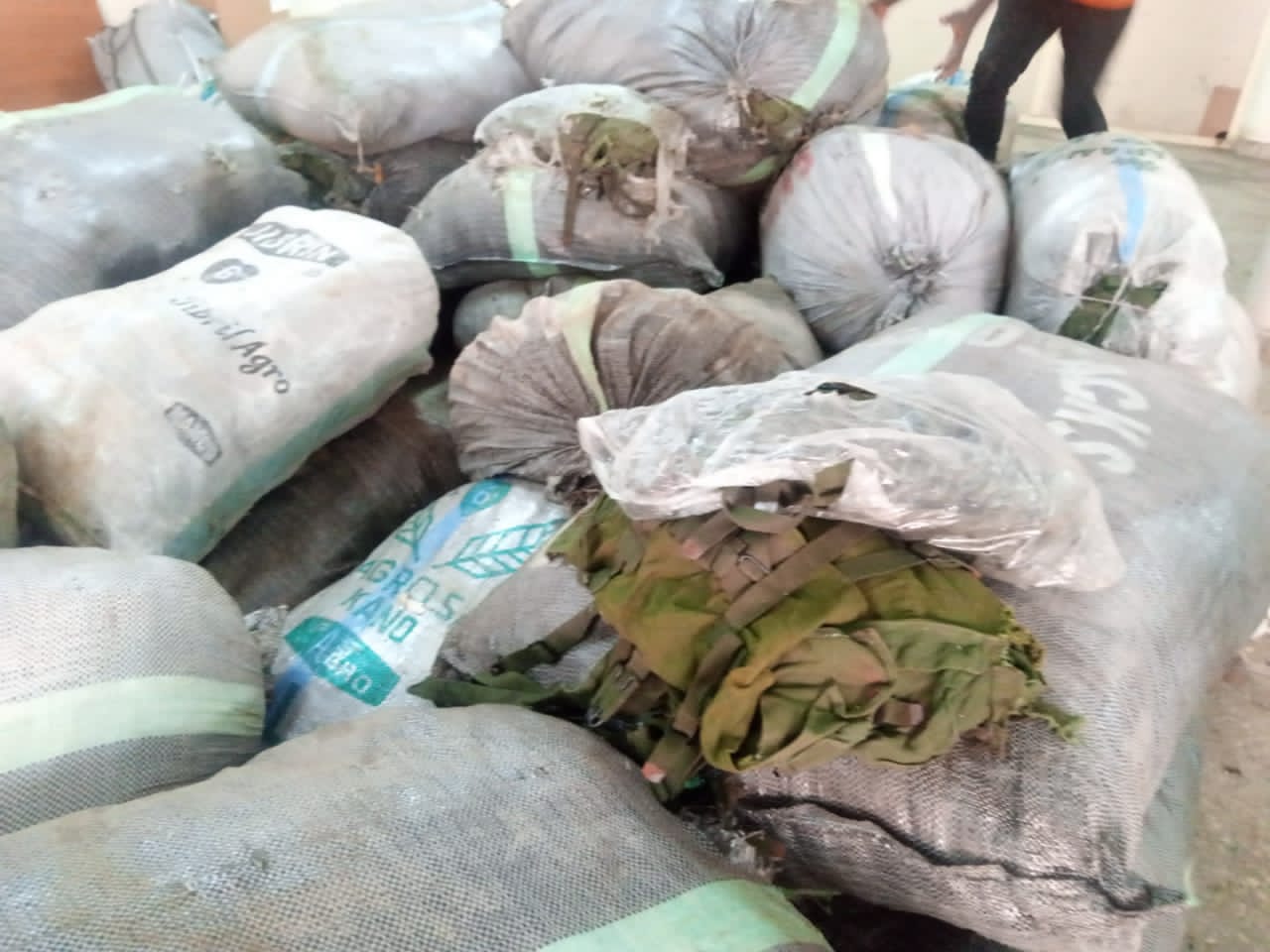 30 sacks containing military equipment handed over by EFCC