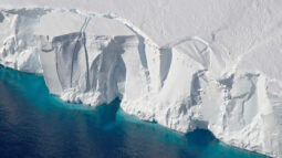 Antarctica glaciers falling off. NASA Photo