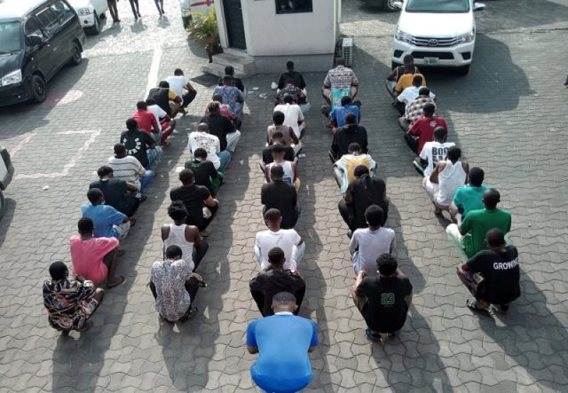 The suspected internet fraudsters