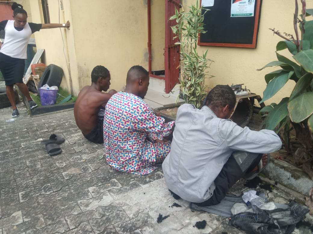 The engineering graduate arrested for allegedly stealing a Toyota Hilux van engine belonging to the University of Calabar and his accomplices