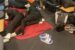 players of Super Falconets, Nigeria's junior female football team sleeping on chairs and floors at Istanbul airport, Turkey