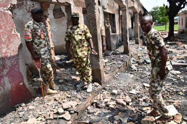 GOC visits troops affected by fire disaster in Gombe