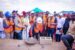 Gov Simon Lalong of Plateau , at the ground breaking ceremony for the provision of 844 units of houses for workers , on Friday at Zanwra in Miango District of Bassa Local Government