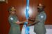 (L-R )The Outgone GOC 1 Division Nigeria Army Maj-Gen Kabir Muhktar, presenting symbol of the division Stallion Flag to new GOC Maj-Gen Taoreed Lagbaja