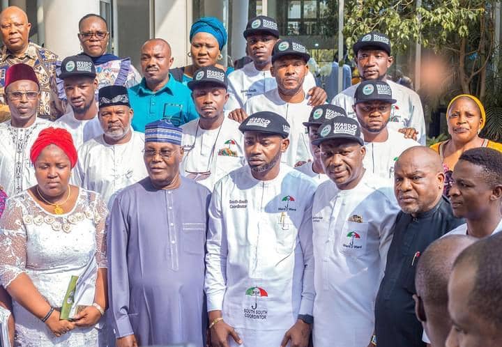 The South South Ward to Ward Group during a visit to Atiku