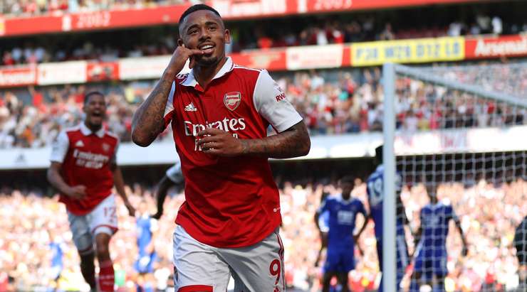 Jesus grabs brace for Arsenal