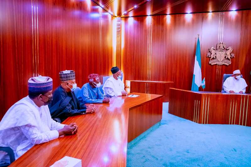 The APC delegation with Buhari