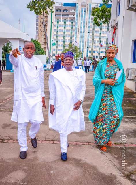 Lalong with Faleke and Hadiza