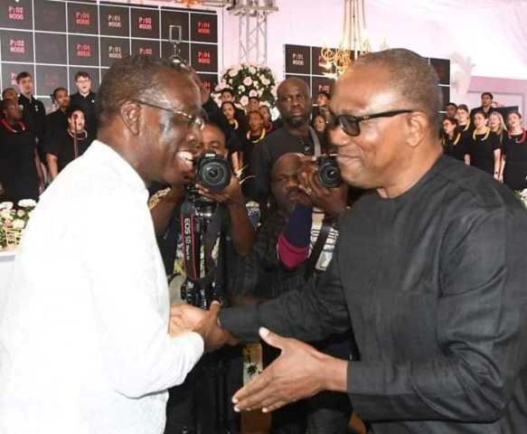 Peter Obi with Okowa at the event