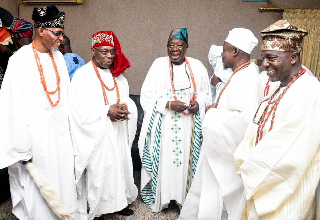 The former president with traditional rulers