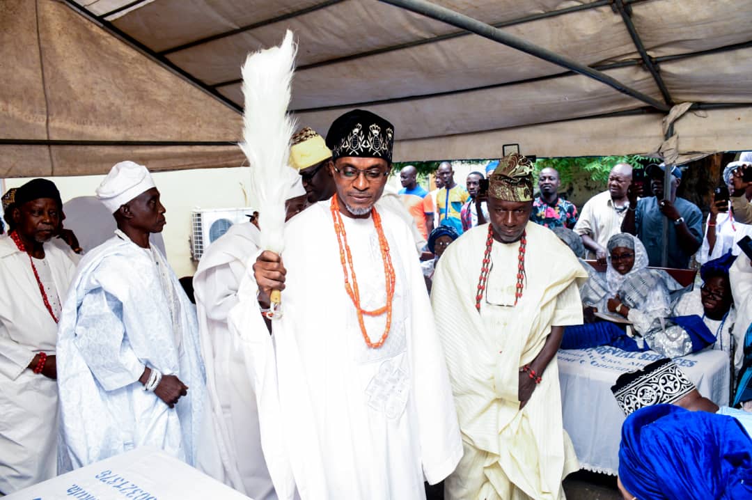 The Olowu of Owu-elect, Oba Saka Matemilola with others at the event.