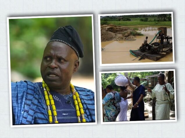 Osun Osogbo River polluted by gold miners