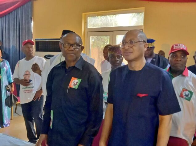 Labour Party presidential candidate, Peter Obi and Professor Pat Utomi