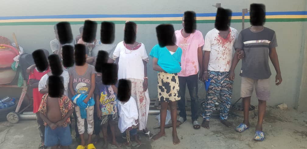 The victims and the children