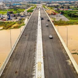 Second Niger Bridge almost completed with light poles and asphalt