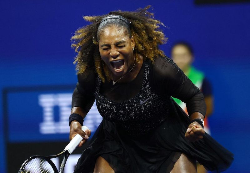 Serena Williams on Monday night at Flushing Meadows