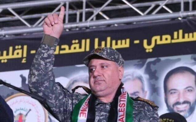 Tayseer Jabari, the commander of the Palestinian Islamic Jihad in northern Gaza