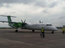 The DASH 8 Q-400 aircraft received by Aero Contractors