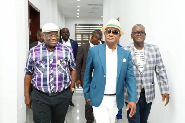 Wike arrives Nigeria in company of Ortom and Ikpeazu