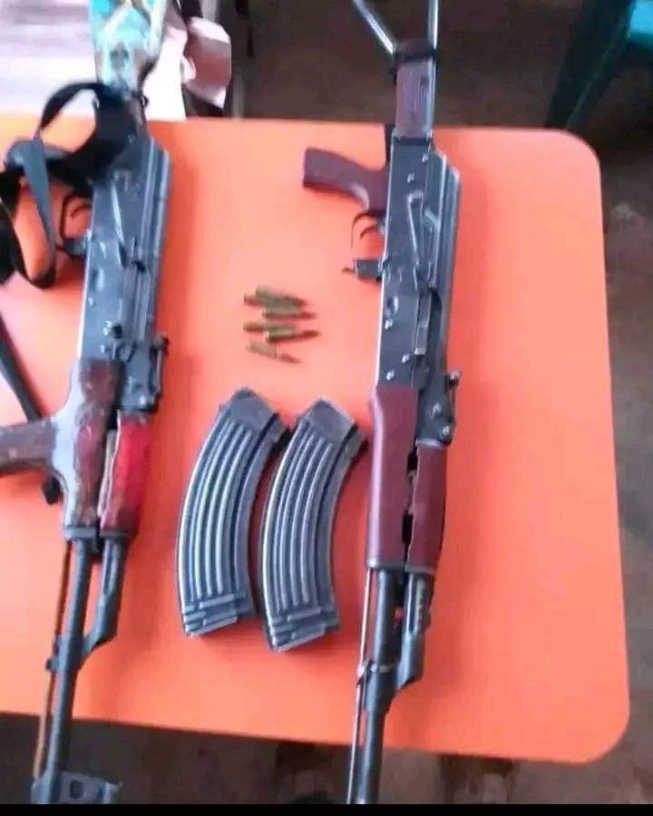 AK-49 AND 49 rifles recovered from him