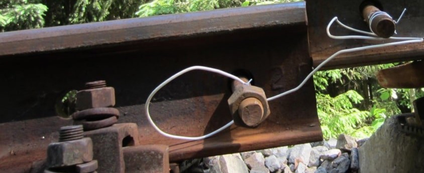 a rail track sabotaged by Russian anarchists