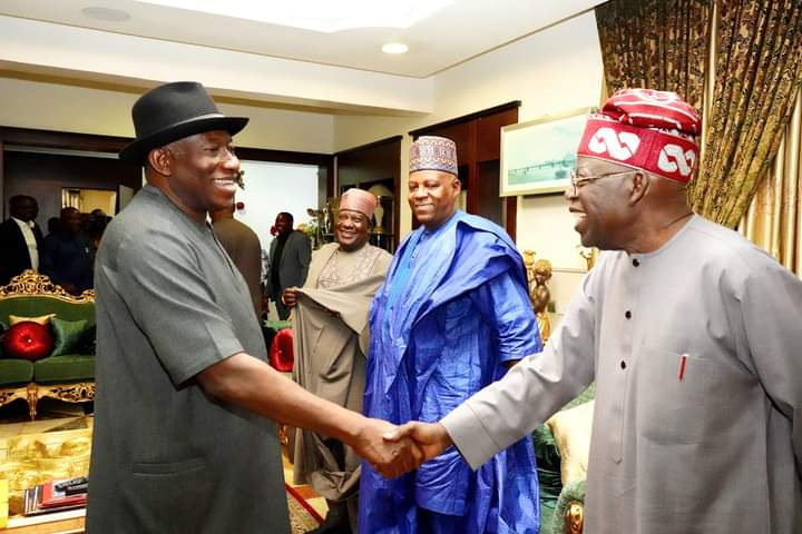 Jonathan with Tinubu in Abuja