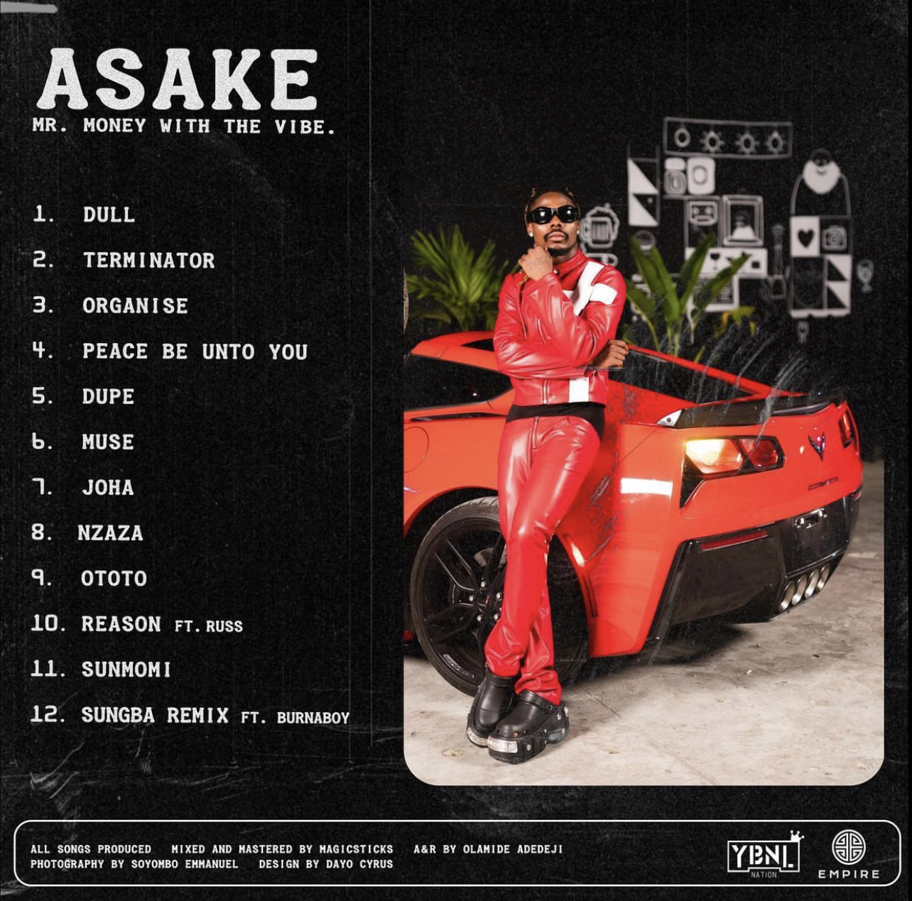 Asake album track-list "Mr Money With The Vibe"