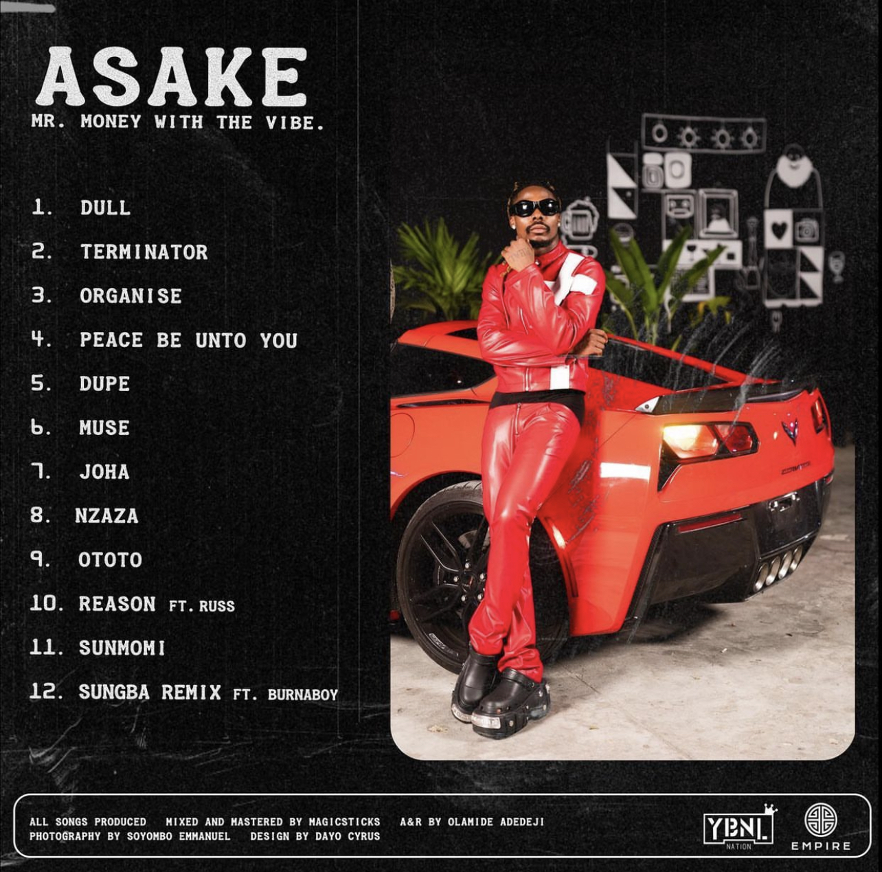 Asake album track-list  "Mr Money With The Vibe"