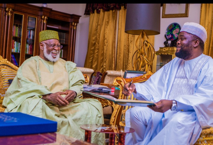Nigeria's former military head of state, Abdulsalami Abubakar and Professor Christopher Imumolen