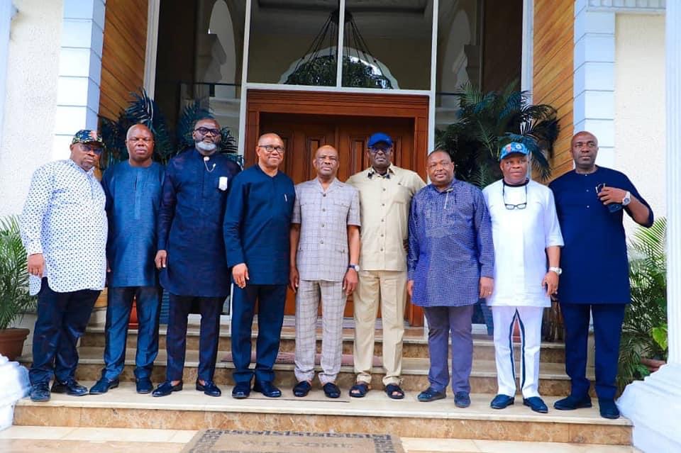 Wike with his visitors and others