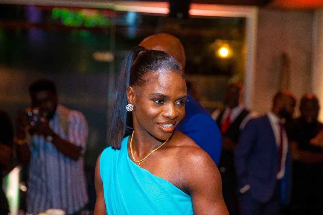 Tobi Amusan at her Homecoming dinner at KOI Restaurant, VI, Lagos. Photo by Ayodele Efunla