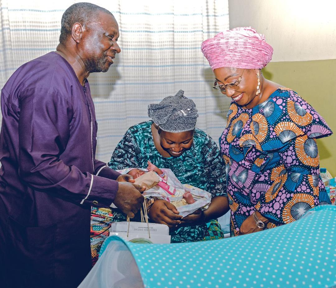 Fayemi showers gifts on triplets born to 71-year-old retired priest