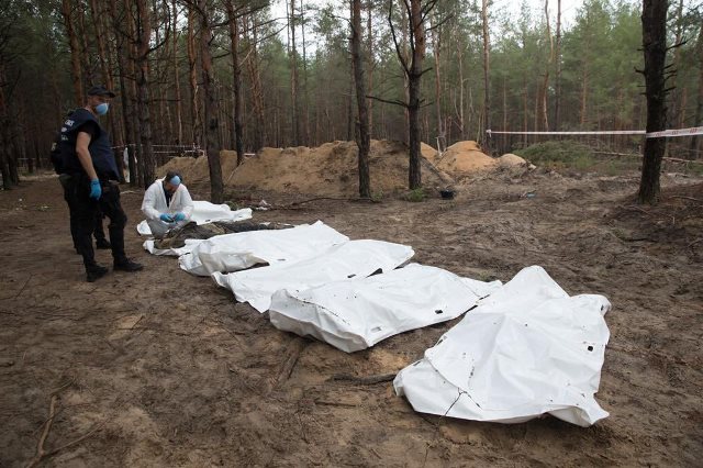 Some of the bodies discovered in the mass graves