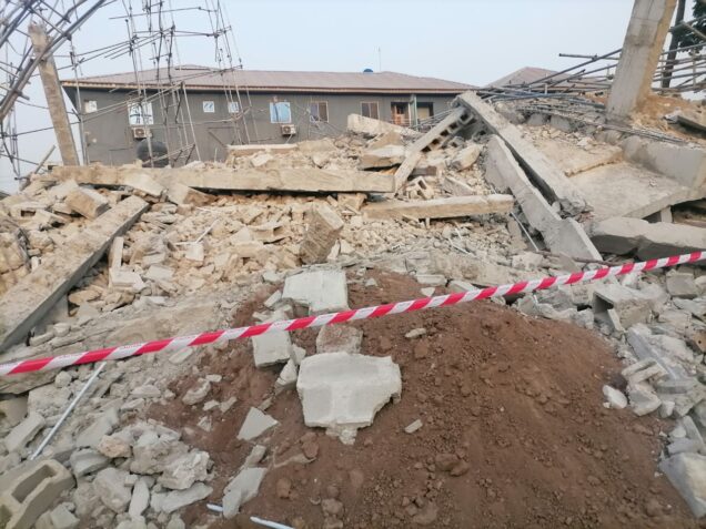 Collapsed building in Jigawa