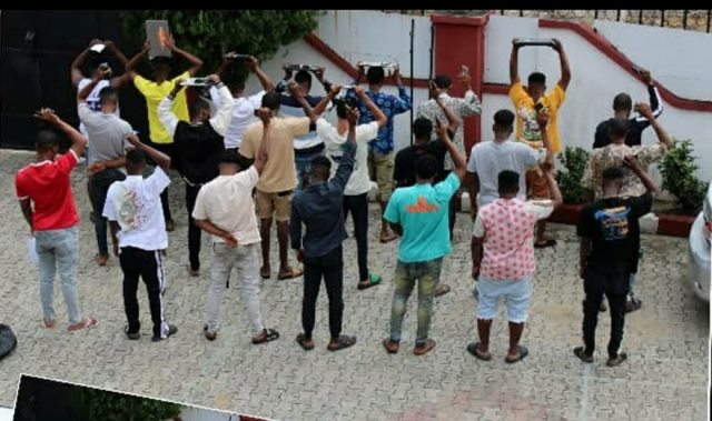 The suspected internet fraudsters