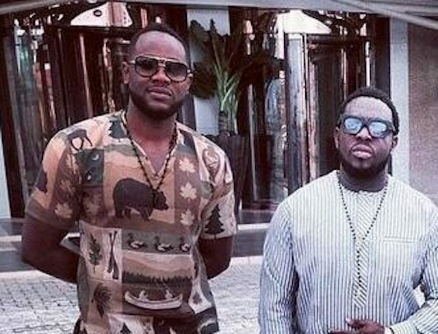 Musician Timaya's manager and childhood friend Prince Oluzor (LEFT)
