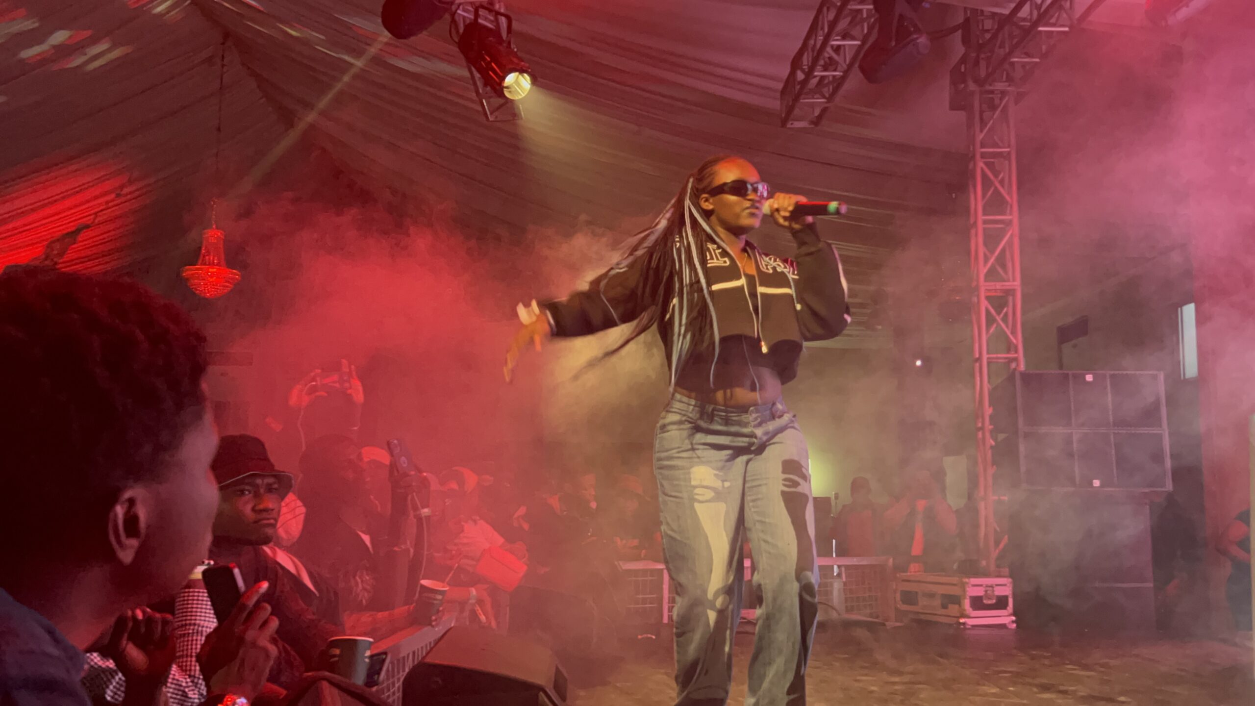 Raebel thrilling fans at Homecoming Festival held at the Harbour Point centre, in Victoria Island, Lagos