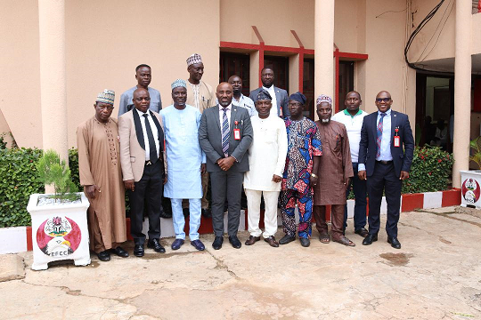Members of Mineral Resources and Environmental Management Committee, MIREMCO with EFCC officials in Ilorin, Kwara State