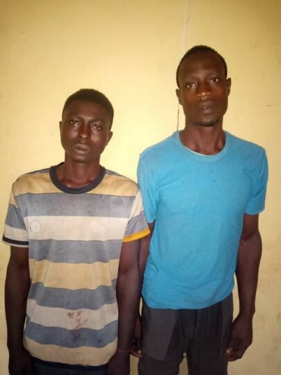 Ayodele Kolawole, aka Last Kobo and Asegbeosi Bamise, aka Kongo: Arrested for burgling an apartment in Ayegbaju-Ekiti
