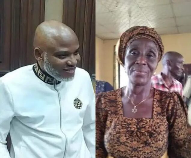 IPOB leader Nnamdi Kanu and Mrs Ukamaka Ejezie aka Mama Biafra