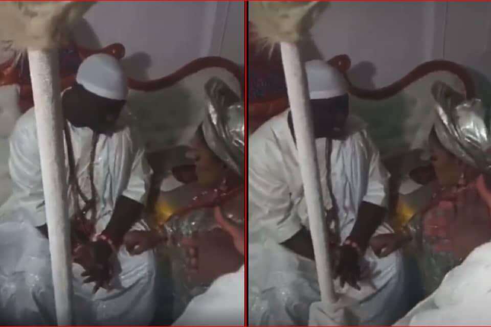 The monarch with his new wife