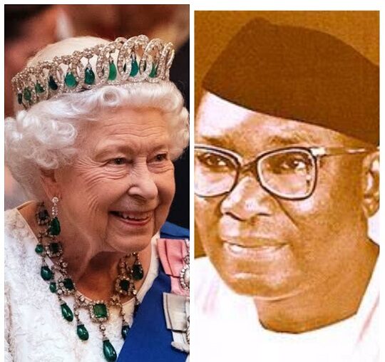 Queen Elizabeth II and Nnamdi Azikwe